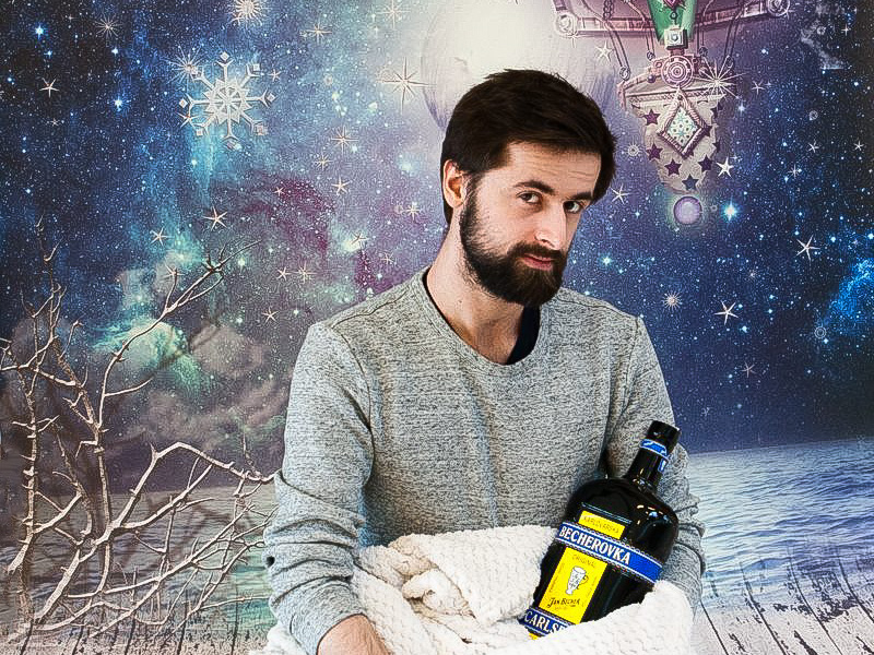 Zkouška fotopozadí u nás v ateliéru - před večírkem :-)